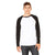 Bella + Canvas Men's White/Black Jersey Long-Sleeve Baseball T-Shirt