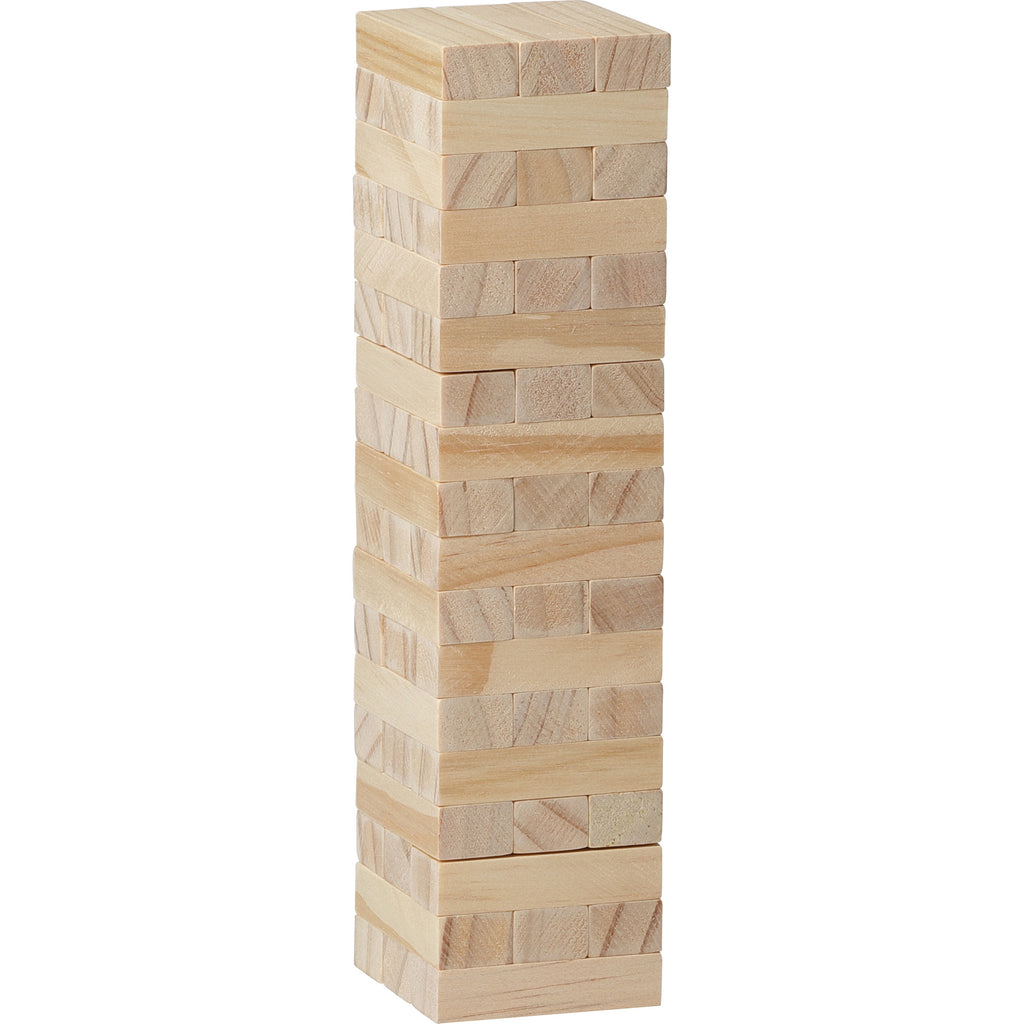 Leed's Brown Tabletop Tumbling Tower Wood Block Stacking Game