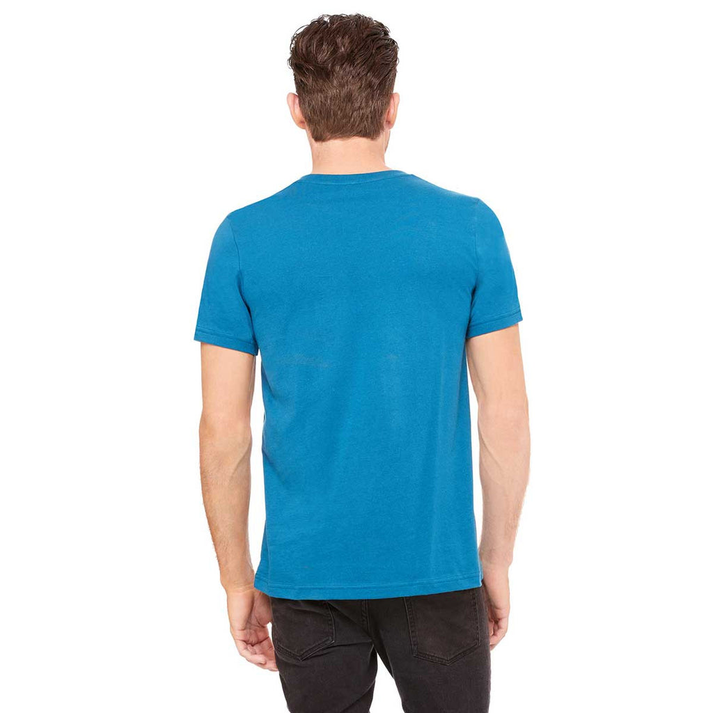 Bella + Canvas Unisex Deep Teal Jersey Short-Sleeve V-Neck T-Shirt