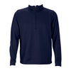 Vantage Men's Navy 1/4-Zip Brushed Back Micro-Fleece Pullover