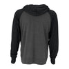 Vantage Men's Dark Heather/Black Full-Zip Two-Tone Jersey Knit Hoodie