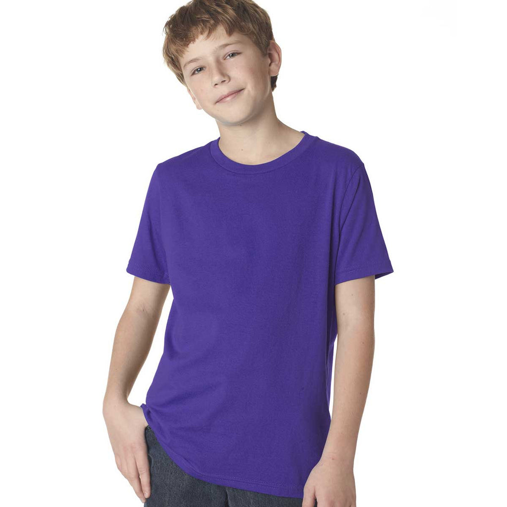 Next Level Boy's Purple Rush Premium Short-Sleeve Crew Tee