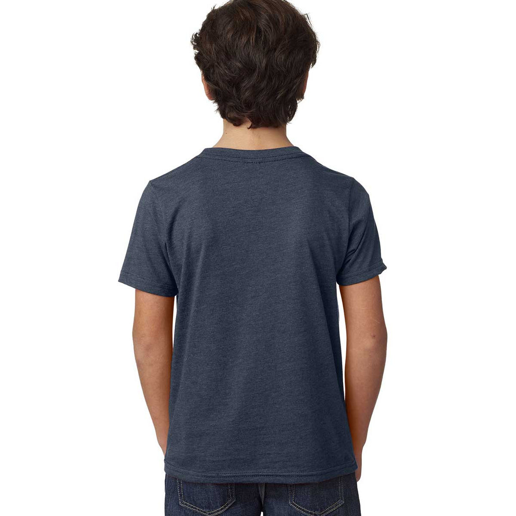 Next Level Boy's Midnight Navy CVC Crew Tee