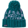 Patagonia Penguin Squawk-Belay Blue Snowbelle Beanie