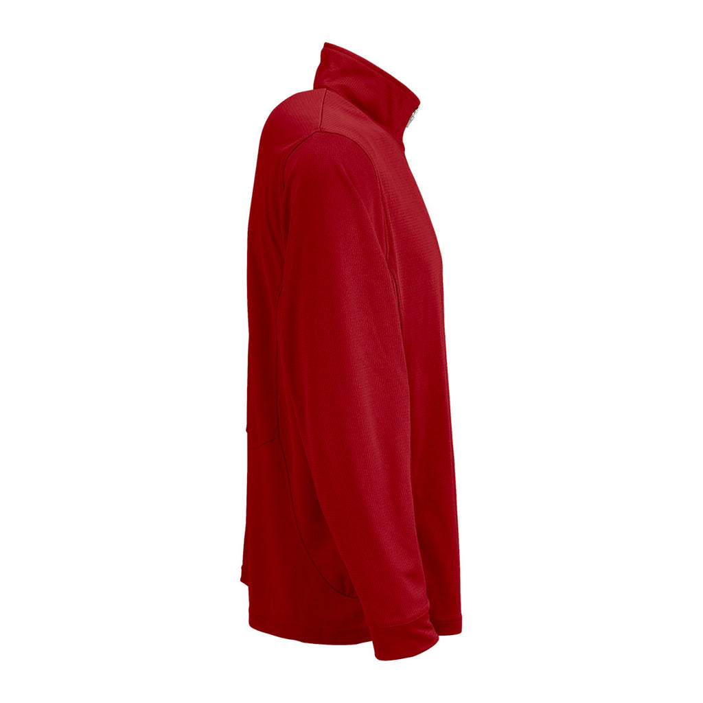 Vantage Men's Sport Red Mesh 1/4-Zip Tech Pullover