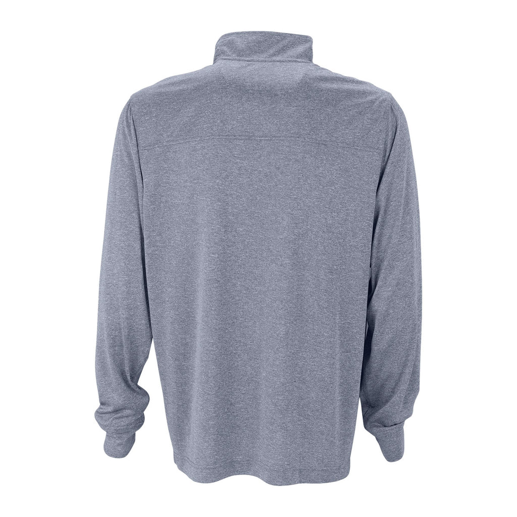 Vantage Men's Charcoal Heather/Grey Melange 1/4-Zip Tech Pullover