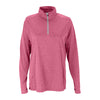 Vantage Women's Berry Heather/Grey Melange 1/4-Zip Tech Pullover