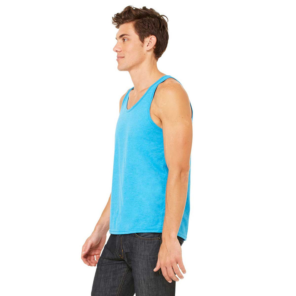 Bella + Canvas Unisex Neon Blue Jersey Tank