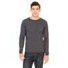 Bella + Canvas Men's Dark Grey Heather Jersey Long-Sleeve T-Shirt