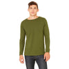 Bella + Canvas Men's Olive Jersey Long-Sleeve T-Shirt