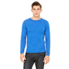 Bella + Canvas Men's True Royal Triblend Jersey Long-Sleeve T-Shirt