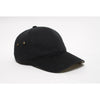 Pacific Headwear Black Buckle Strap Adjustable Washed Cap