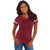 LAT Women's Vintage Burgundy/Blended White Football Fine Jersey T-Shirt