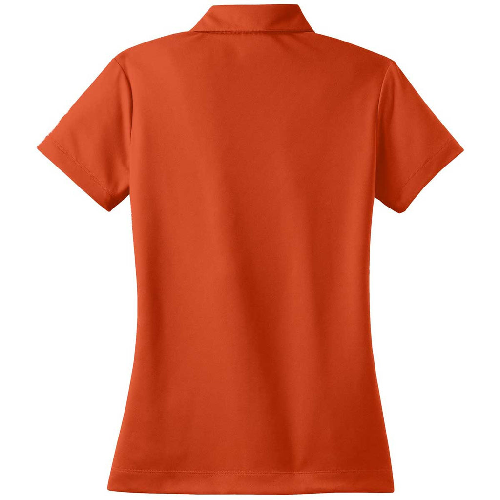 Nike Women's Orange Dri-FIT Short Sleeve Micro Pique Polo