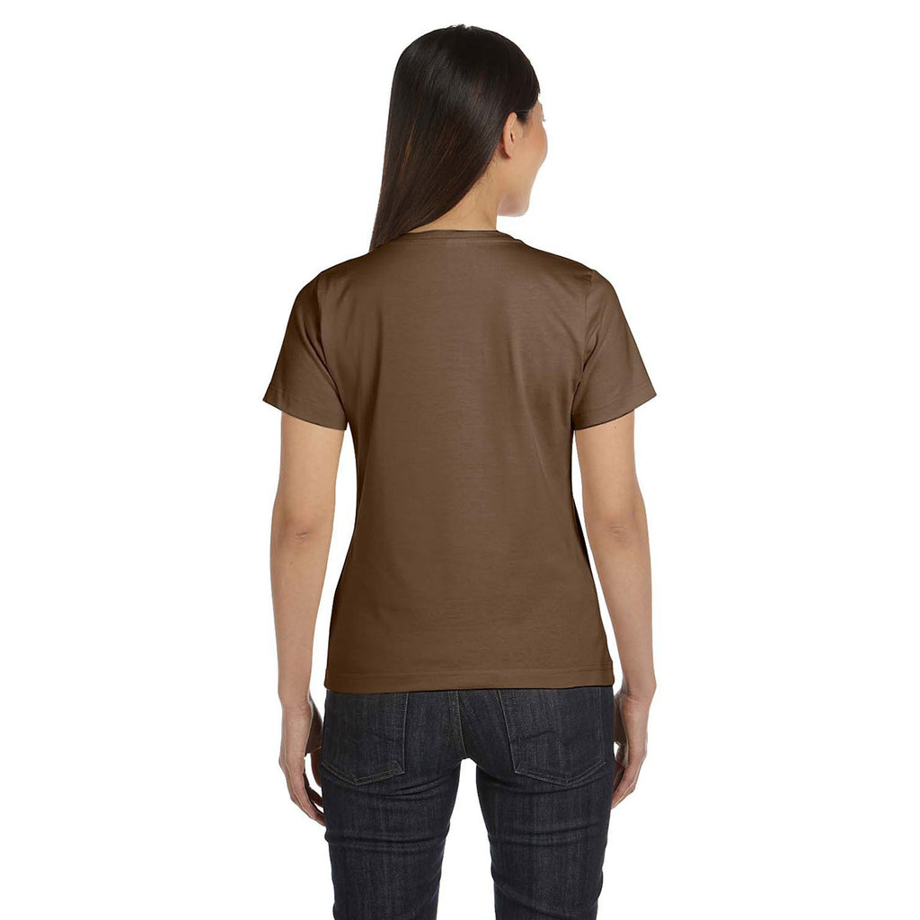 LAT Women's Brown Premium Jersey T-Shirt