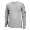 adidas Men's Heather Grey Long Sleeve Logo Tee