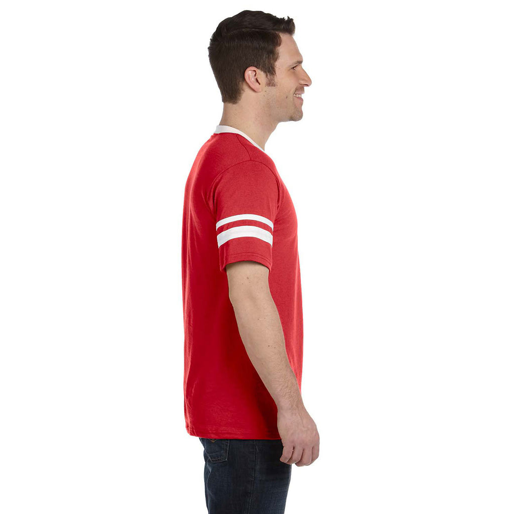 Augusta Sportswear Men's Red/White Sleeve Stripe Jersey