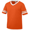 Augusta Sportswear Men's Orange/White Sleeve Stripe Jersey