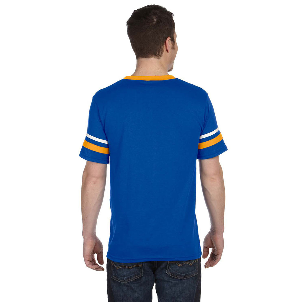 Augusta Sportswear Men's Royal/Gold/White Sleeve Stripe Jersey