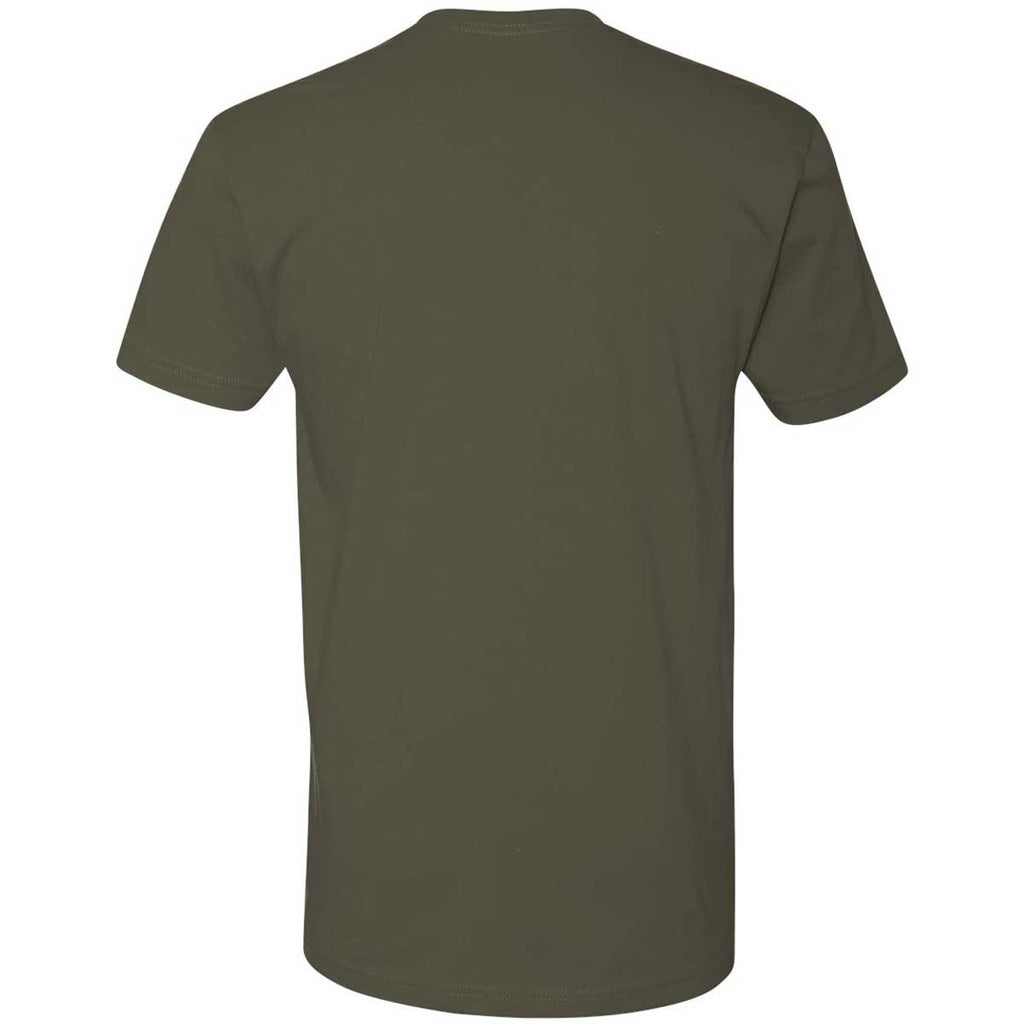 Next Level Men's Military Green Premium Fitted Short-Sleeve Crew