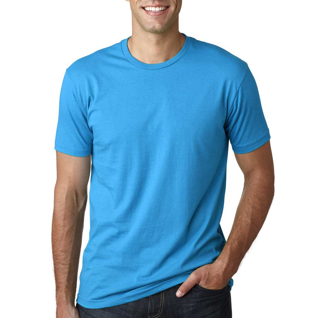 Next Level Men's Turquoise Premium Fitted Short-Sleeve Crew