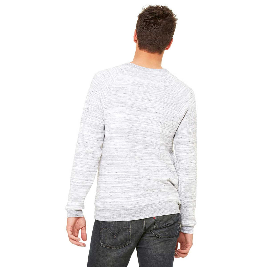 Bella + Canvas Unisex Light Grey Marble Sponge Fleece Crew Neck Sweatshirt