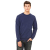 Bella + Canvas Unisex Navy Triblend Crew Neck Sweatshirt