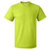 Fruit of the Loom Men's Neon Green HD Cotton Short Sleeve T-Shirt