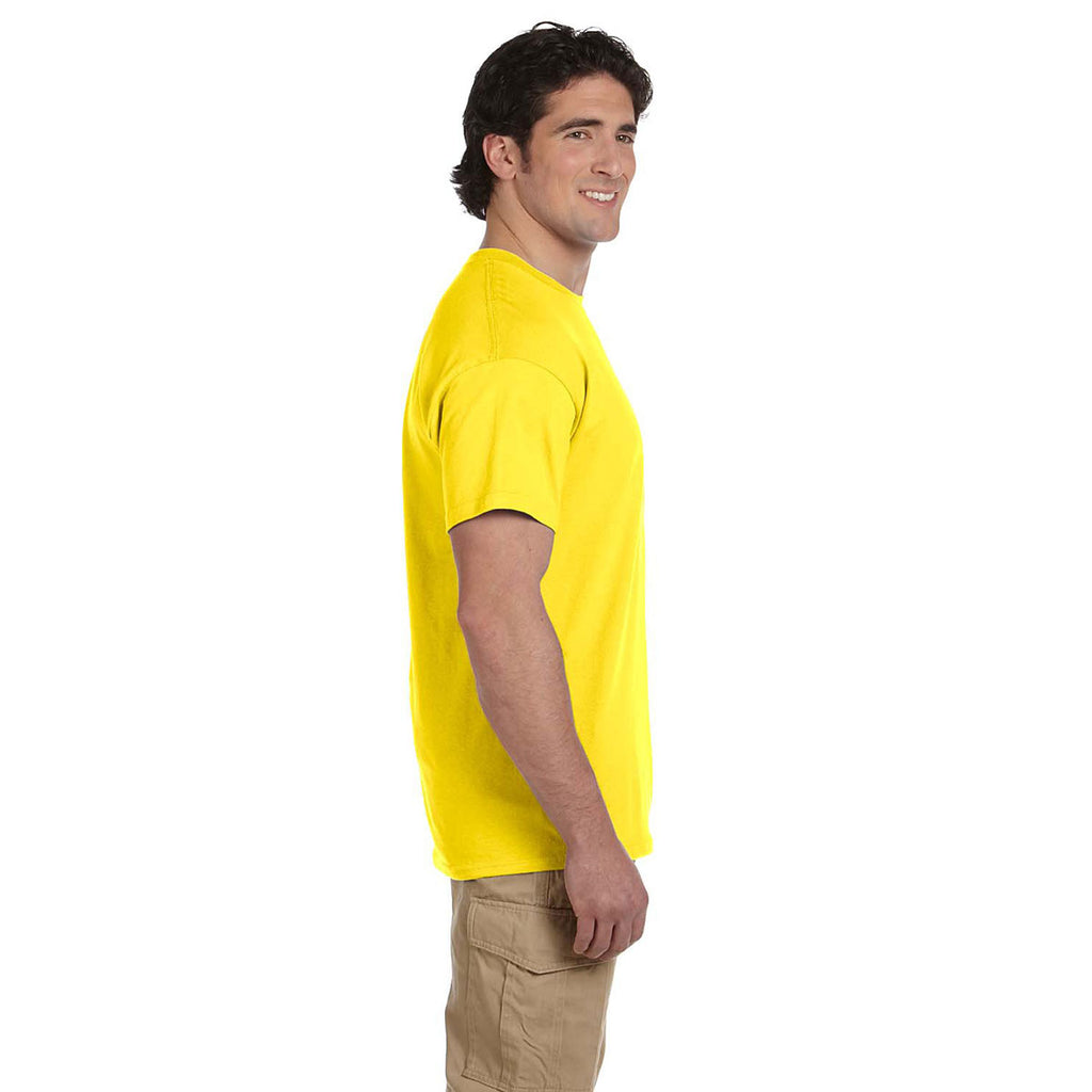 Fruit of the Loom Men's Yellow 5 oz. HD Cotton T-Shirt