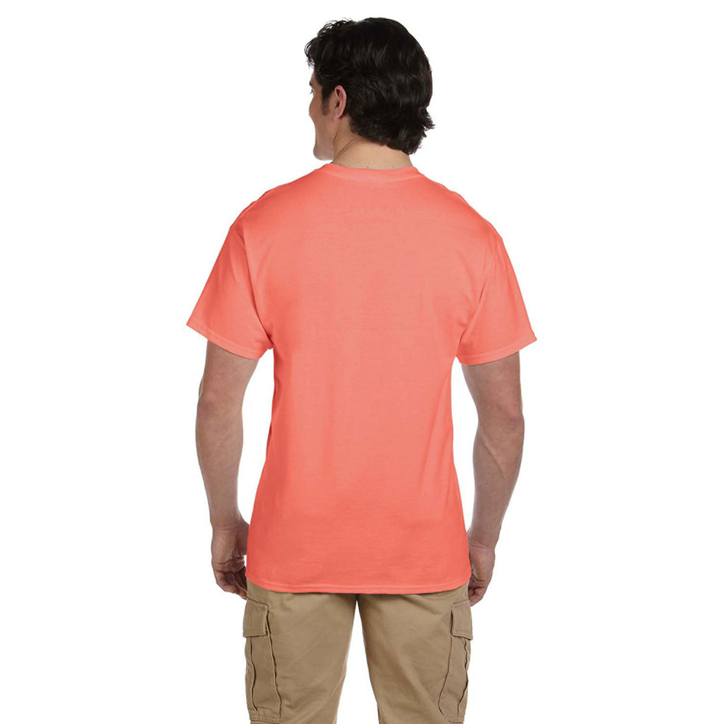 Fruit of the Loom Men's Retro Heather Coral 5 oz. HD Cotton T-Shirt