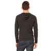 Bella + Canvas Unisex Charcoal-Black Triblend Full-Zip Lightweight Hoodie