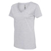 Next Level Women's Heather Grey Fine Jersey Relaxed V T-Shirt