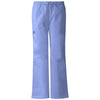 Cherokee Workwear Women's Ceil Blue Low-Rise Drawstring Cargo Pant