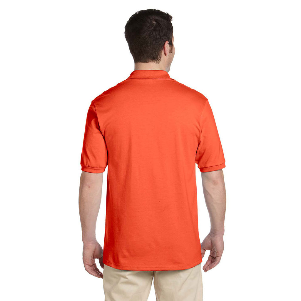 Jerzees Men's Burnt Orange 5.6 Oz. Spotshield Jersey Polo