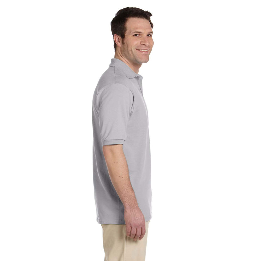 Jerzees Men's Silver 5.6 Oz. Spotshield Jersey Polo