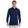 Jerzees Men's J Navy 5.6 Oz. Spotshield Long-Sleeve Jersey Polo