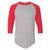 Augusta Sportswear Men's Athletic Heather/Red Three-Quarter Raglan Sleeve Baseball Jersey