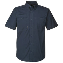 Dri Duck Men's Deep Blue Craftsman Ripstop Short-Sleeve Woven Shirt