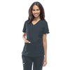 Cherokee Women's Pewter Workwear Premium Core Stretch V-Neck Top