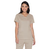 Cherokee Women's Khaki Workwear Premium Core Stretch V-Neck Top