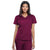 Cherokee Women's Wine Workwear Originals Mock Wrap Tunic