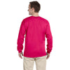 Fruit of the Loom Men's Cyber Pink 5 oz. HD Cotton Long-Sleeve T-Shirt