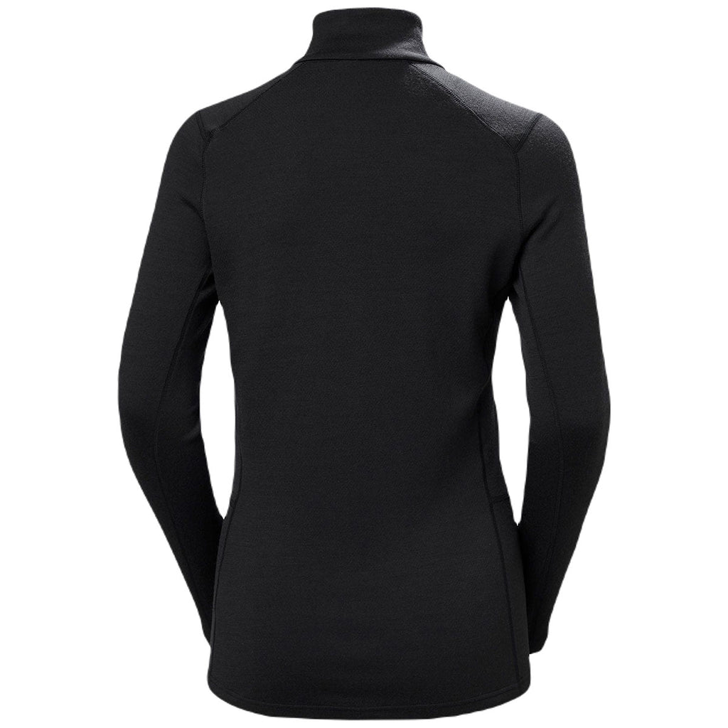 Helly Hansen Women's Black LIFA Merino Midweight Half-Zip Base Layer