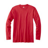 Hanes Men's Deep Red 4.5 oz. 100% Ringspun Cotton nano-T Long-Sleeve T-Shirt