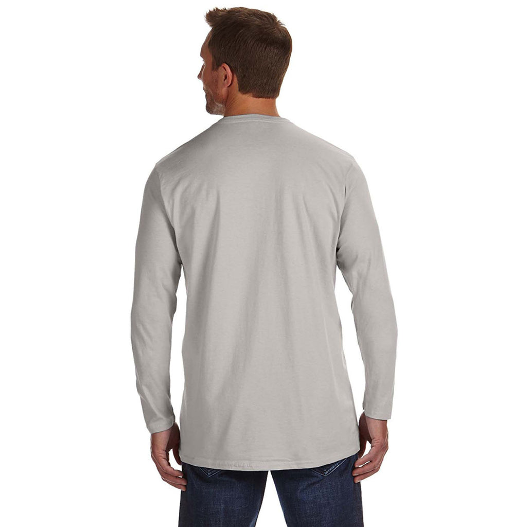 Hanes Men's Light Steel 4.5 oz. 100% Ringspun Cotton nano-T Long-Sleeve T-Shirt