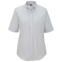 Edwards Women's Grey Stripe Short Sleeve Oxford Shirt