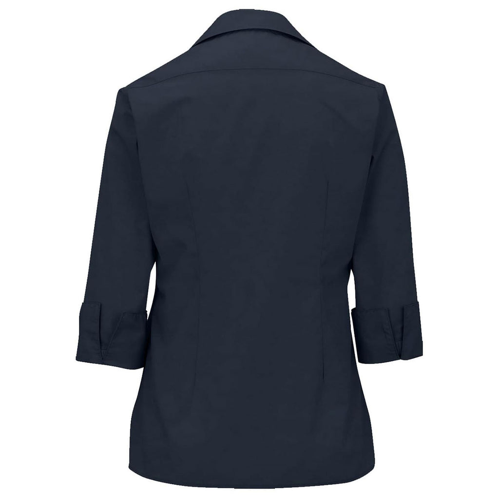 Edwards Women's Navy Lightweight Poplin Shirt