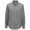 Edwards Women's Grey/Black Long Sleeve Oxford Shirt