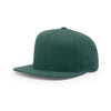 Richardson Dark Green Lifestyle Structured Solid Wool Flatbill Snapback Cap