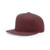 Richardson Maroon Lifestyle Structured Solid Wool Flatbill Snapback Cap